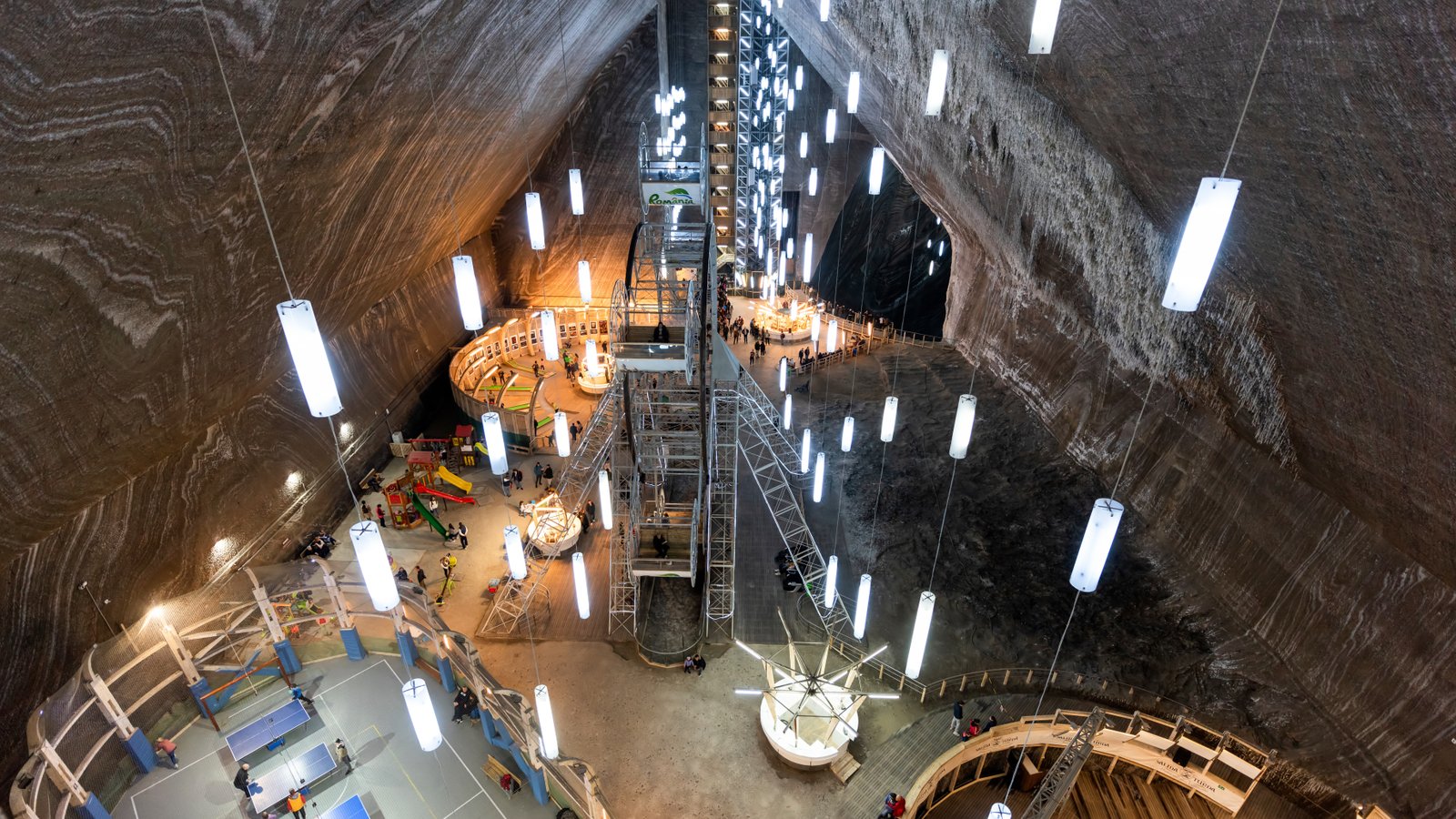 Underground coal mining equipment in operation